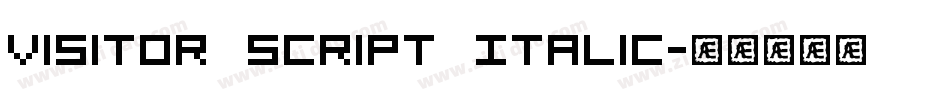 Visitor Script Italic字体转换